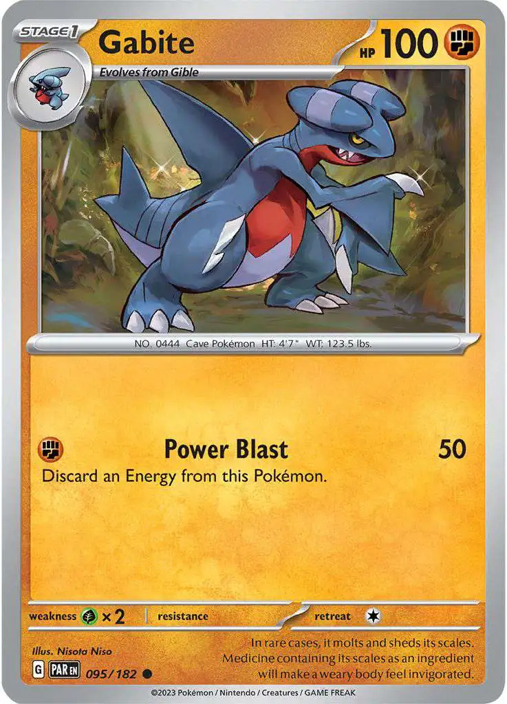 Pokemon Trading Card Game Paradox Rift Common Gabite #95