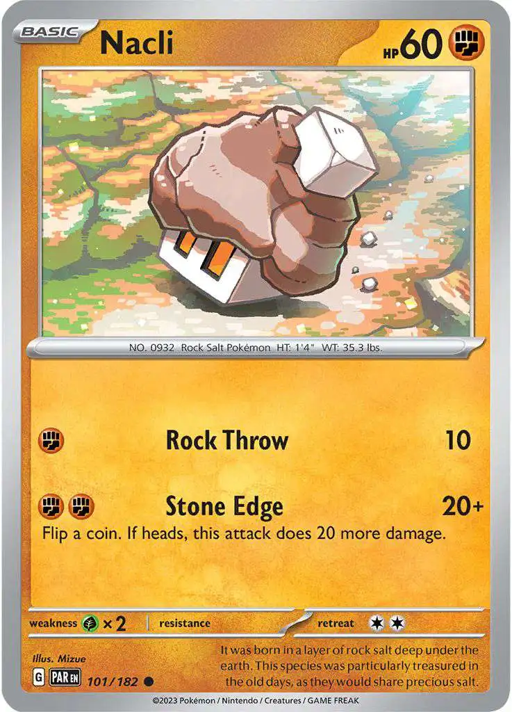 Pokemon Trading Card Game Paradox Rift Common Nacli #101