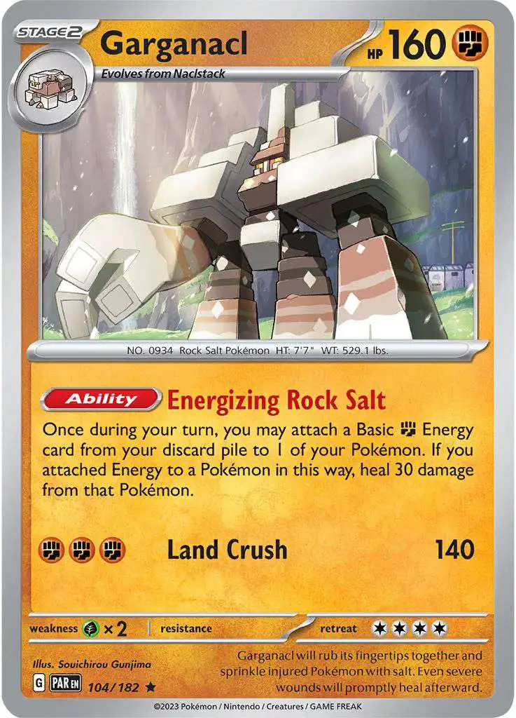 Pokemon Trading Card Game Paradox Rift Holo Rare Garganacl #104
