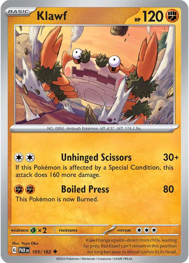 klawf holographic card Pokmon Klawf 122/198 Holo Rare Scarlet & Violet Pokemon Card