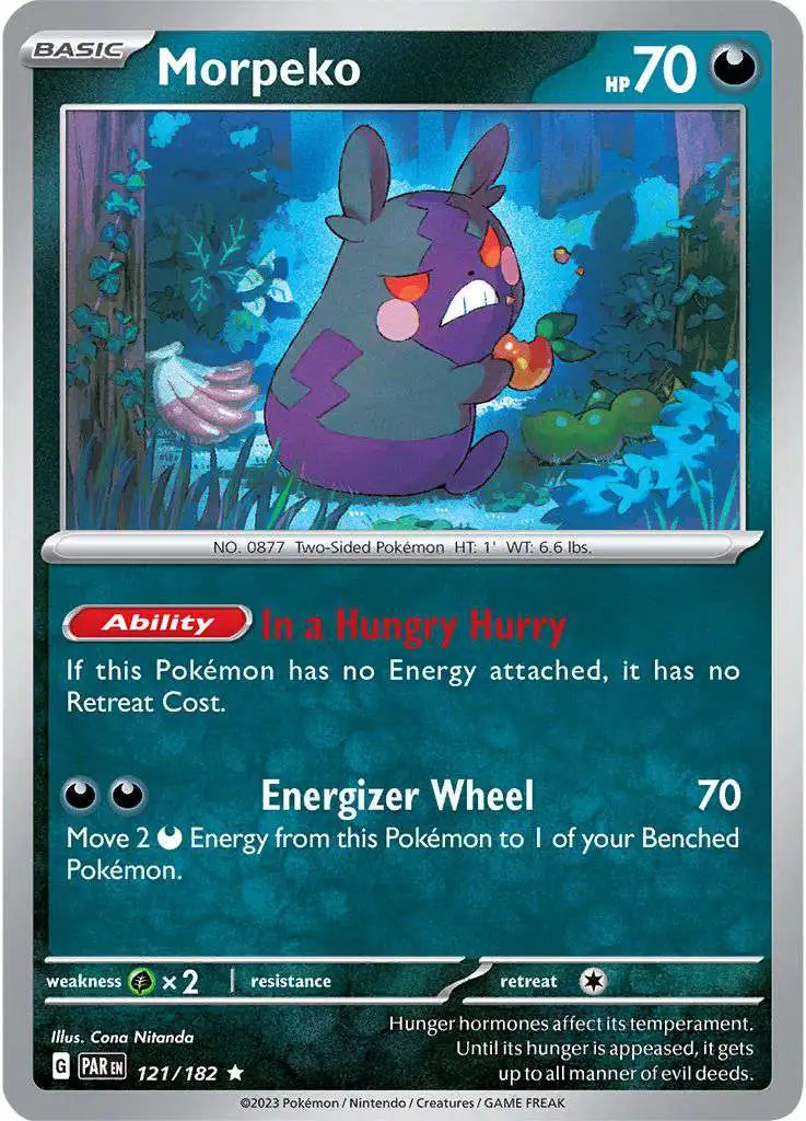 Pokemon Trading Card Game Paradox Rift Holo Rare Morpeko #121