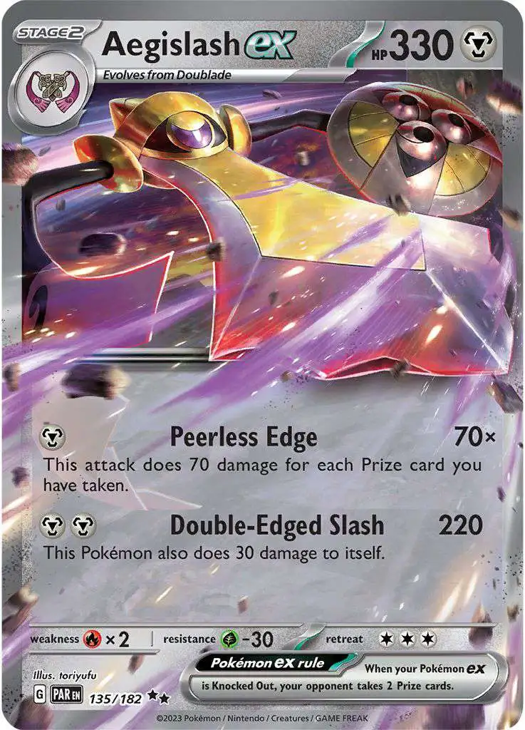 Pokemon Trading Card Game Paradox Rift Double Rare Aegislash ex #135