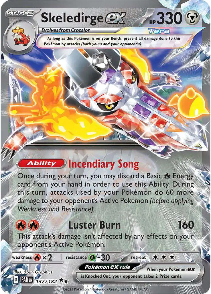 Pokemon Trading Card Game Paradox Rift Double Rare Skeledirge ex #137