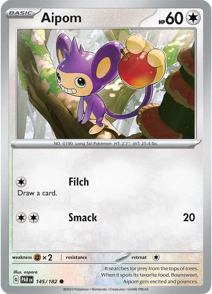 Pokemon Trading Card Game Paradox Rift Common Aipom #145