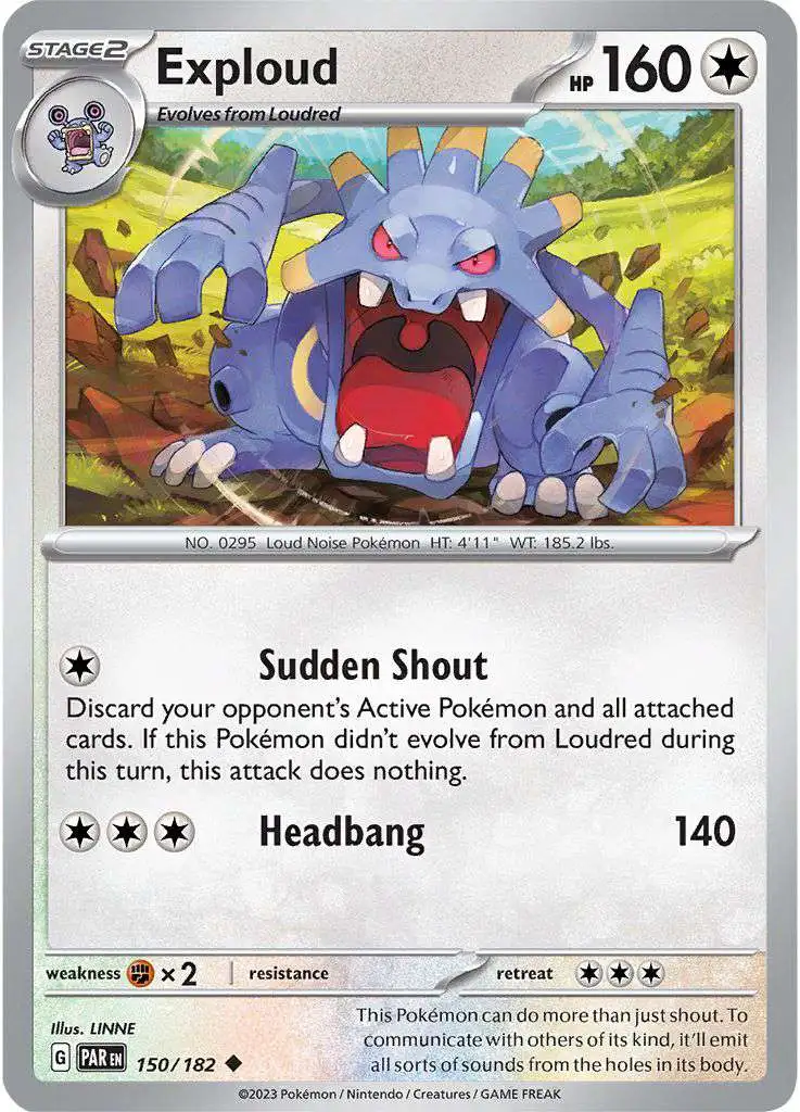 Pokemon Trading Card Game Paradox Rift Uncommon Exploud #150