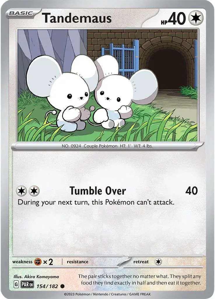Pokemon Trading Card Game Paradox Rift Common Tandemaus #154
