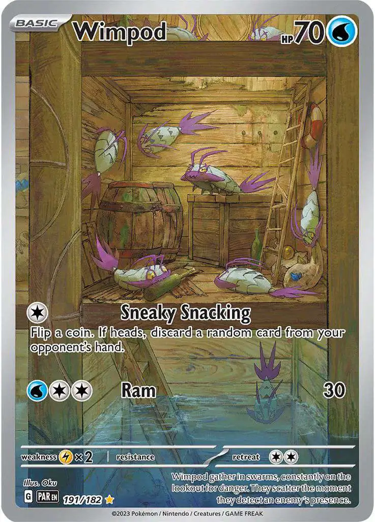 Pokemon Trading Card Game Paradox Rift Illustration Rare Wimpod #191