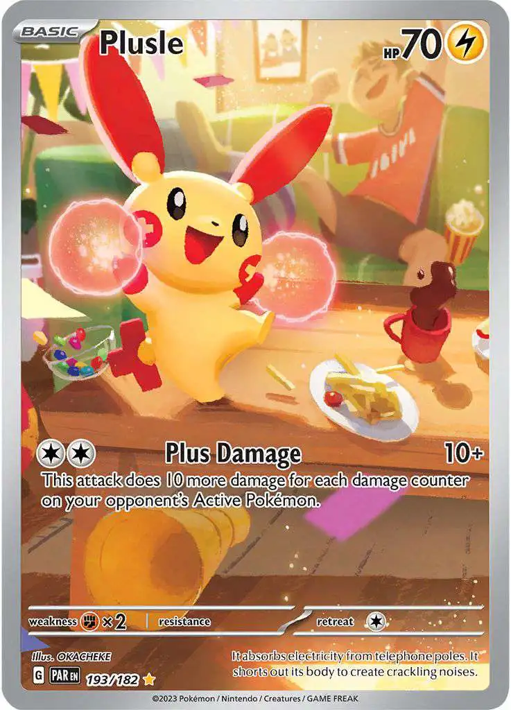 Pokemon Trading Card Game Paradox Rift Illustration Rare Plusle #193 [Illustration Rare]