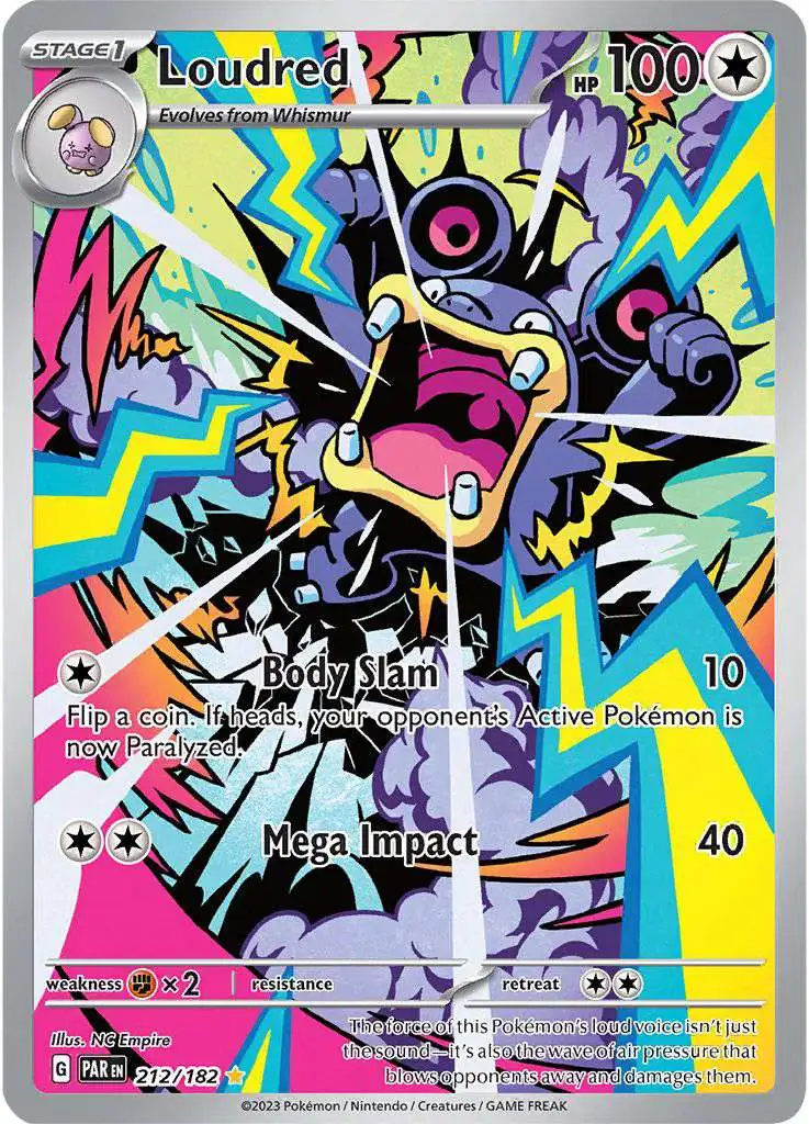 Pokemon Trading Card Game Paradox Rift Illustration Rare Loudred #212 [Illustration Rare]