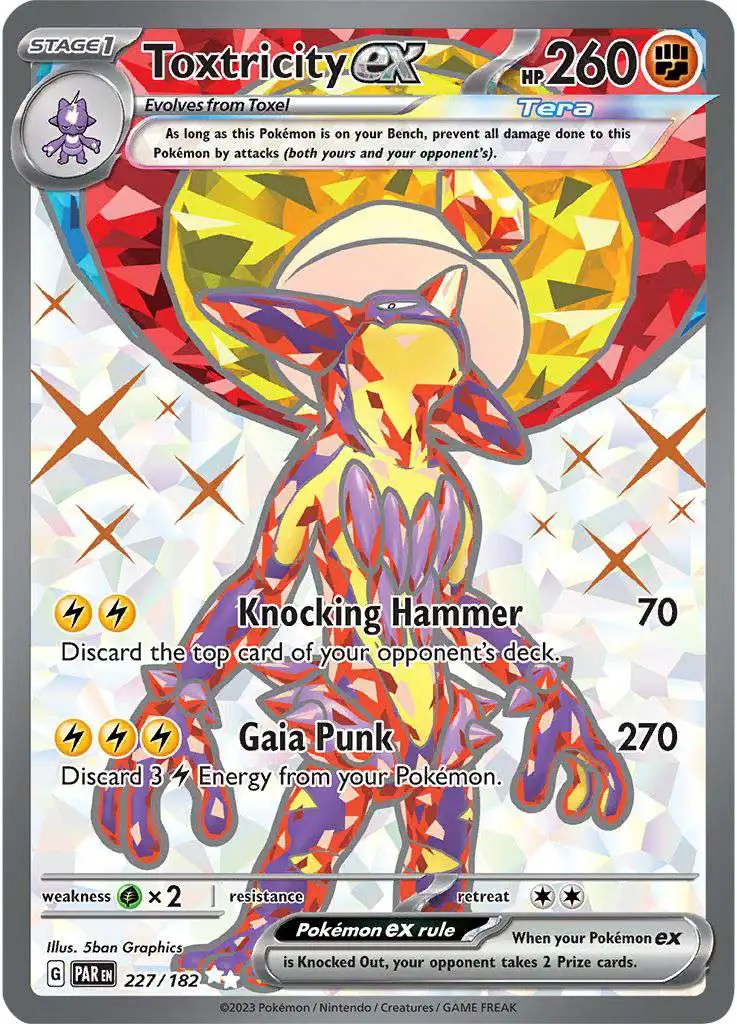 Pokemon Trading Card Game Paradox Rift Ultra Rare Toxtricity ex #227 Pokemon Trading Card Game Paradox Rift Ultra Rare Toxtricity ex #227