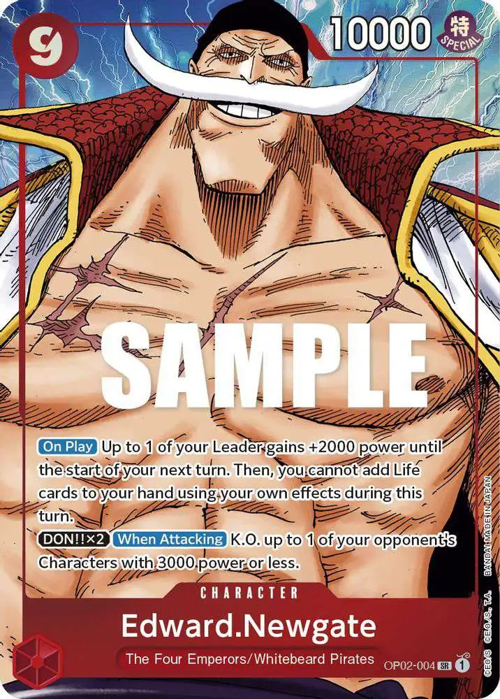 One Piece Trading Card Game Paramount War Super Rare Edward.Newgate OP02-004 [Alternate Art]
