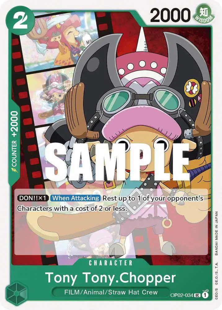 One Piece Trading Card Game Paramount War Uncommon Tony Tony.Chopper OP02-034