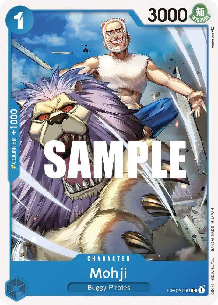 One Piece Trading Card Game Paramount War Common Mohji OP02-060