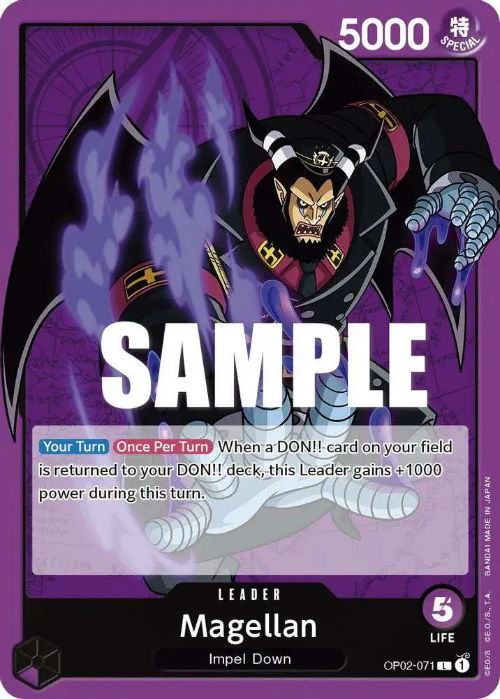 One Piece Magellan OP02 Leader Card (Manga Edition) — DavidsonTCG