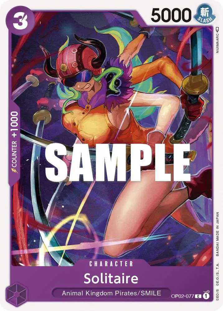 One Piece Trading Card Game Paramount War Common Solitaire OP02-077