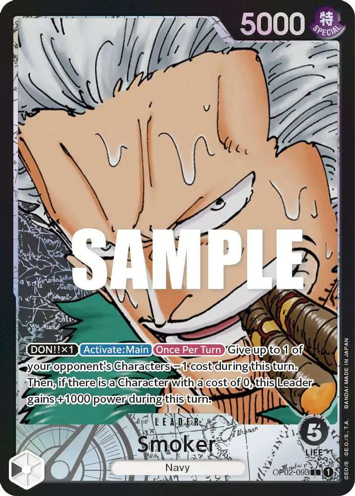 One Piece Trading Card Game Paramount War Leader Smoker OP02-093 [Alternate Art]