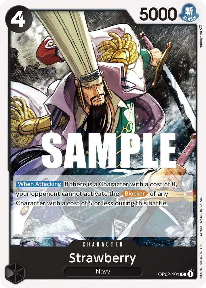 One Piece Trading Card Game Paramount War Common Strawberry OP02-101