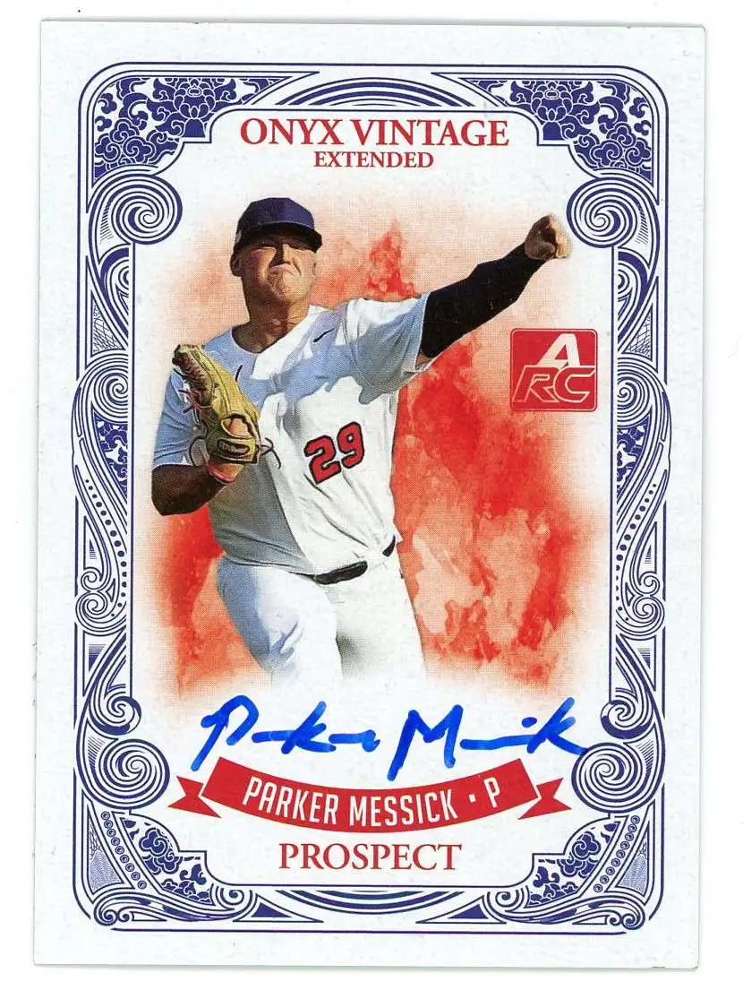 MLB 2021 Onyx Vintage Baseball Single Card Blue Ink 400 Parker Messick EAPM  Rookie Auto - ToyWiz