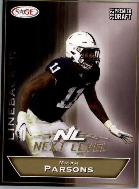 NFL 2021 Sage Premier Draft Single Card Gold Micah Parsons 45 Rookie, Next  Level - ToyWiz