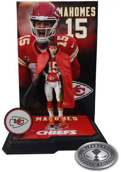 McFarlane Toys NFL Kansas City Chiefs SportsPicks Football Patrick Mahomes  7 Action Figure White Pants, Platinum Edition Chase Version - ToyWiz