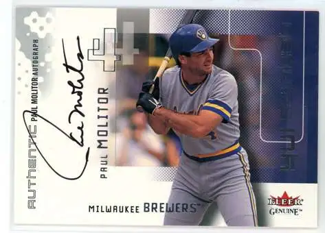 MLB 2002 Fleer Baseball Hall Of Famer Paul Molitor #18/365 [On Card Autograph] [Excellent]