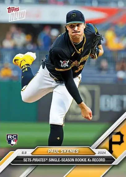 MLB Pittsburgh Pirates 2024 NOW Baseball Paul Skenes #667 [Rookie, Sets Pirates Single-Season Rookie Ks Record]