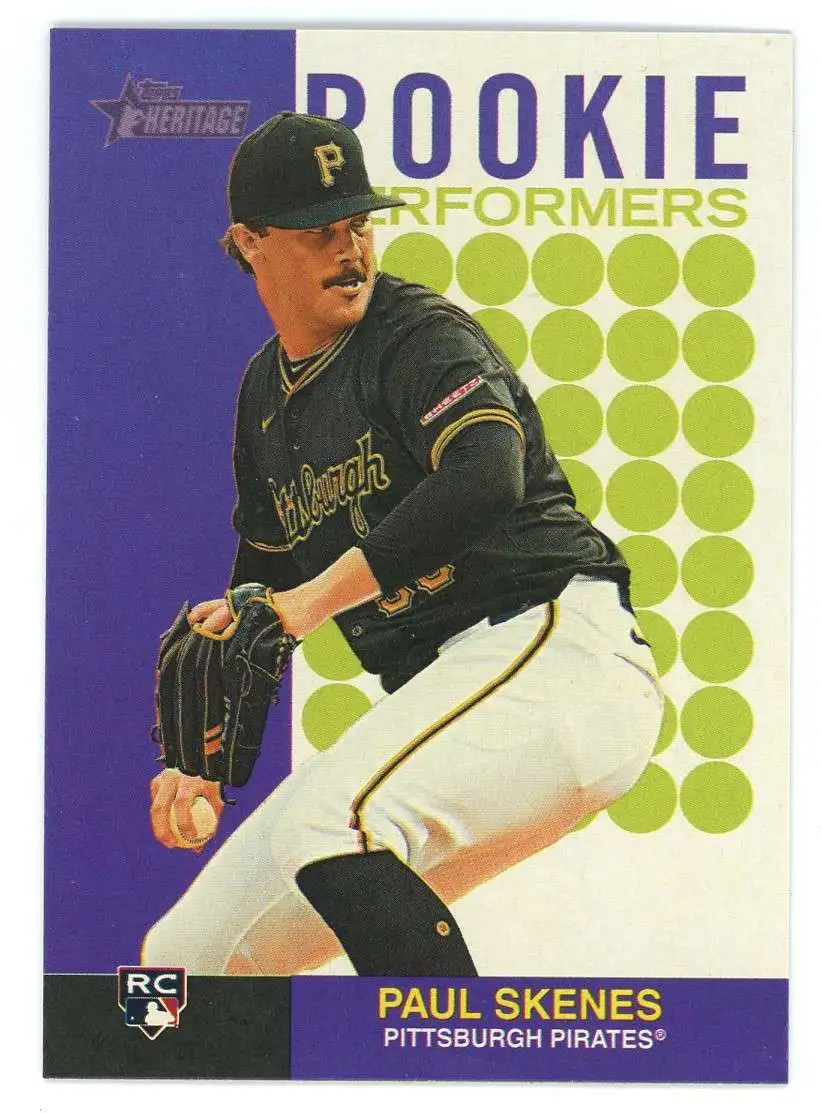 MLB 2024 Topps Heritage High Number Rookie Performers Paul Skenes RP-15 [Rookie]