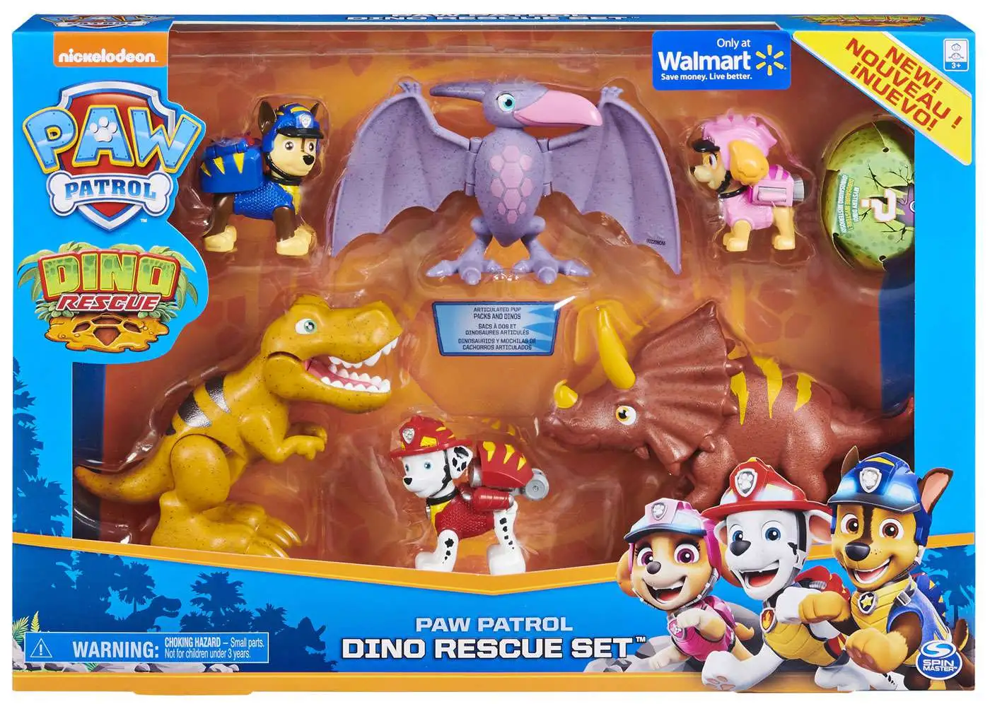 Paw Dino Rescue Dino Rescue Exclusive Figure 6-Pack Marshall, Chase Skye Spin Master - ToyWiz