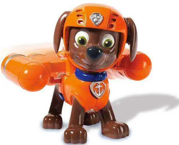 Paw Patrol Mighty Pups Zuma Figure Loose Badge Missing