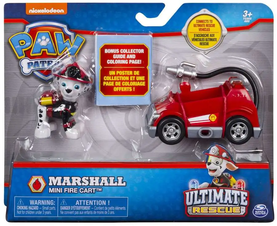 Paw Patrol Ultimate Rescue Marshall Mini Fire Cart Vehicle Figure Spin ...