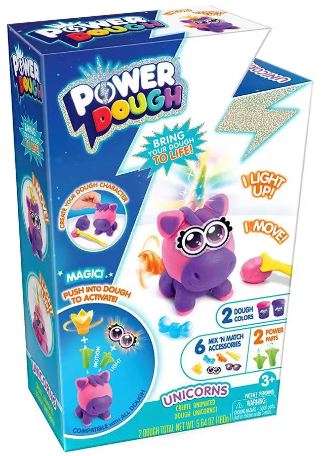 Power Dough Unicorns Small Playset [2 Dough Colors, Damaged Package]
