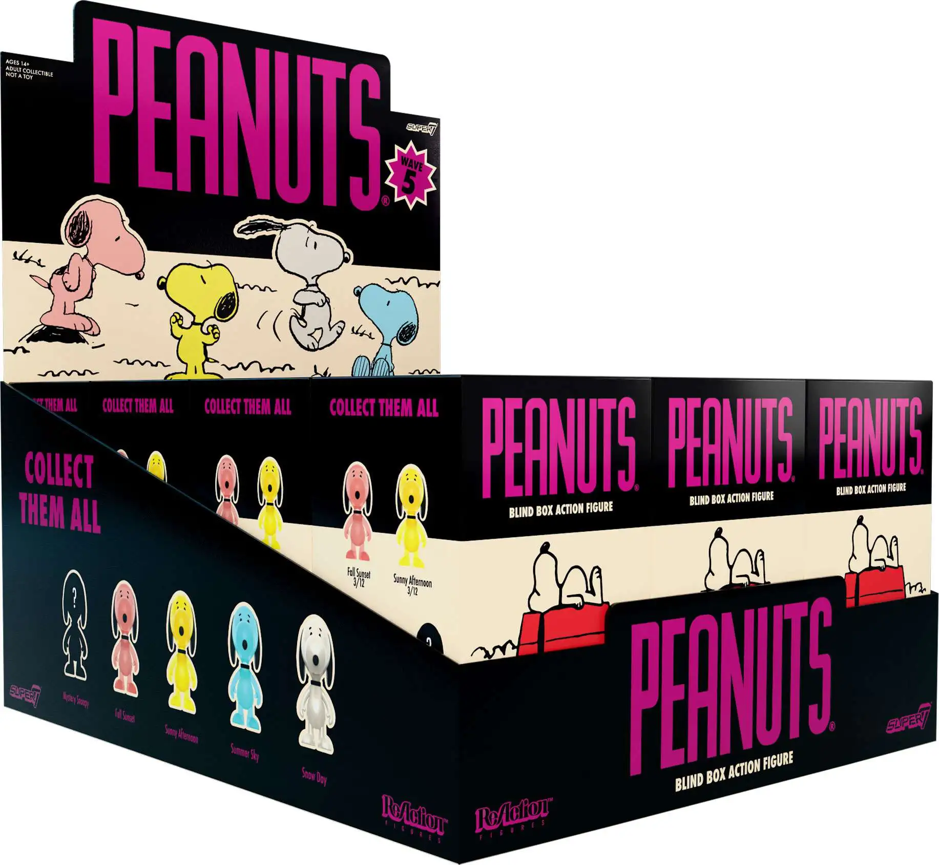 ReAction Peanuts Wave 5 More Snoopies Mystery Box [12 Packs]