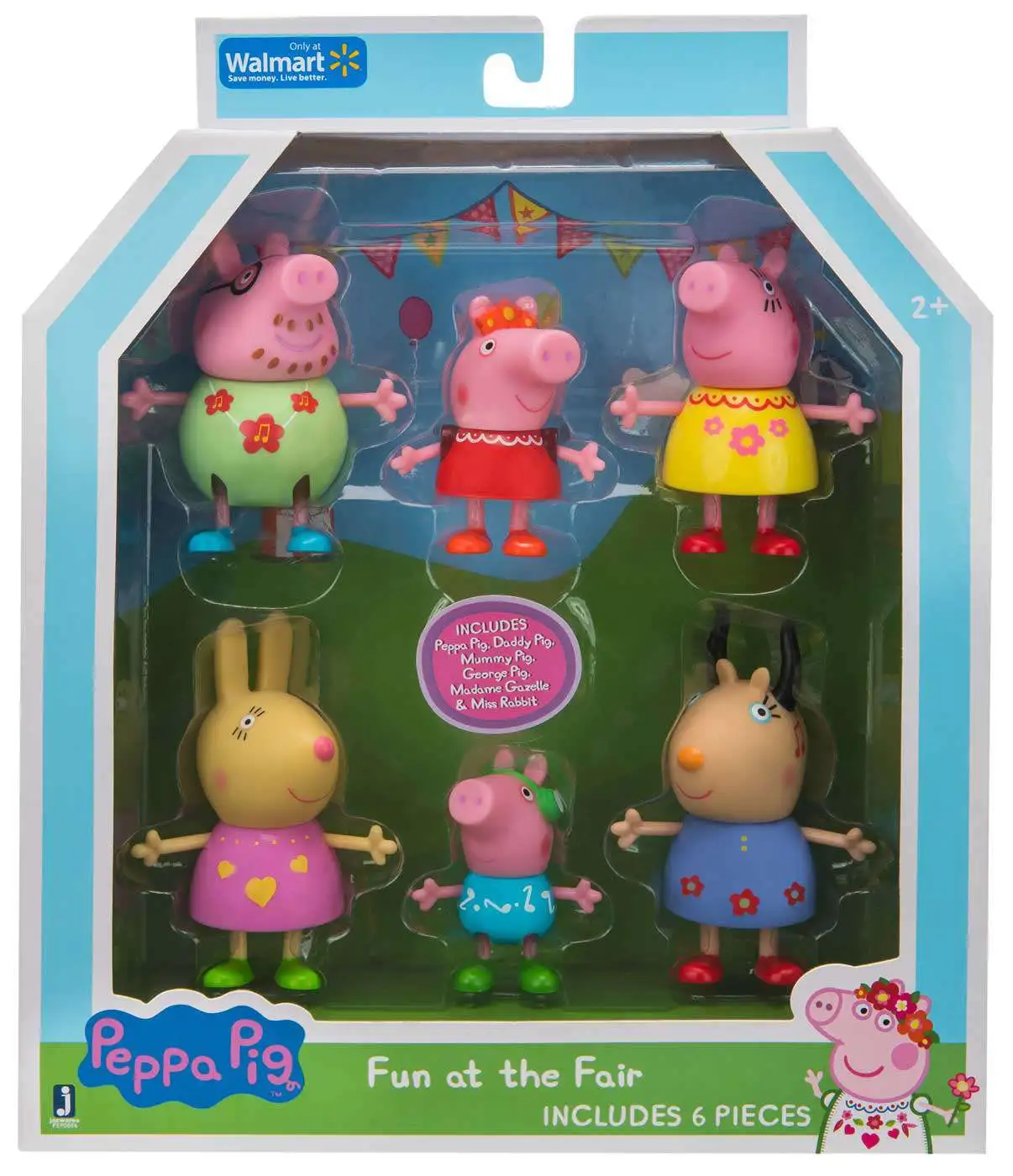 Peppa Pig Family 4-Figure Pack Set Figurine Kids Pretend Play George Mummy  Daddy