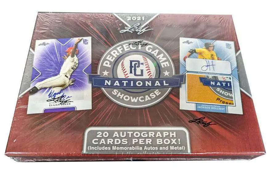 MLB Leaf 2021 Perfect Game National Showcase Trading Card HOBBY Box [20 Autographed Cards]