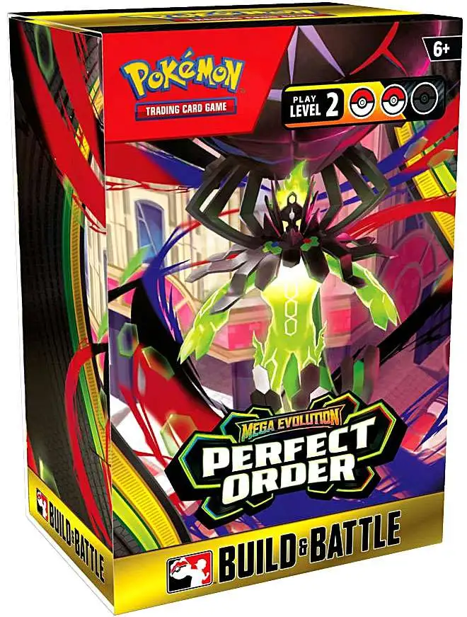Pokemon Mega Evolution Perfect Order Build & Battle Box [4 Booster Packs & More]