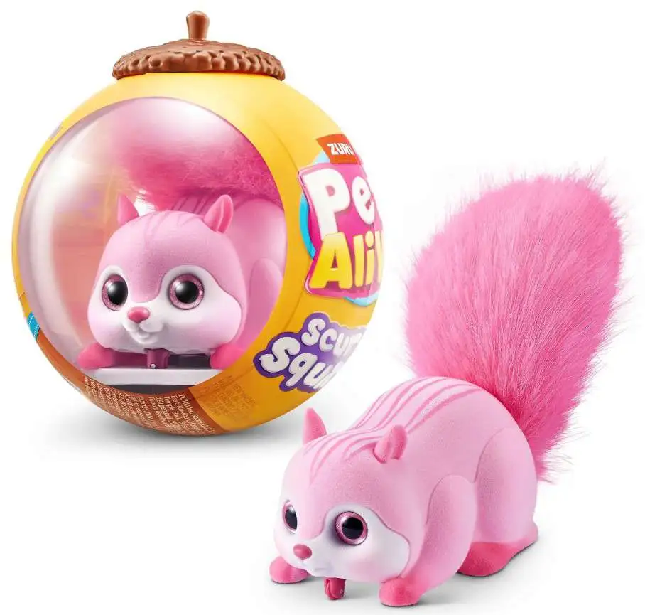 Pets Alive Scurry'n Squirrel PINK Figure Acorn Pack