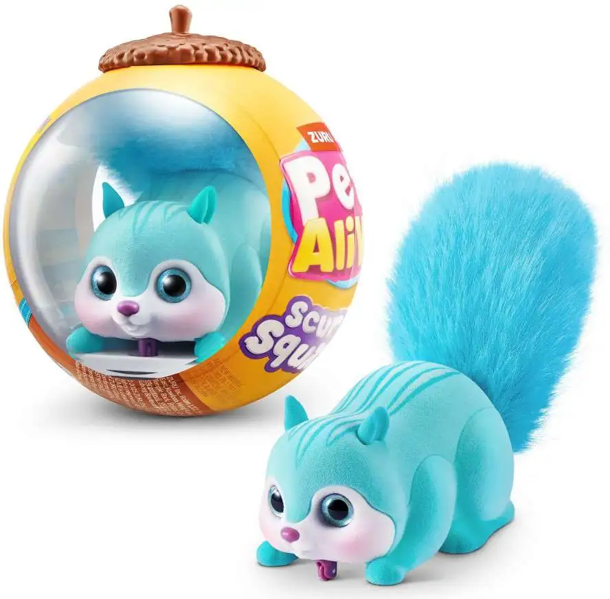 Pets Alive Scurry'n Squirrel TEAL BLUE Figure Acorn Pack