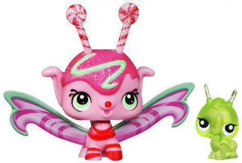 Figurine Littlest Pet Shop LPS #2798 - Bébé Chauve-souris Elfe Orange - Hasbro - Occasion