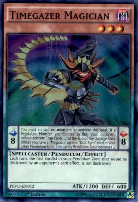 YuGiOh Trading Card Game Pendulum Evolution Super Rare Timegazer Magician PEVO-EN012