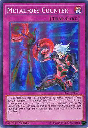 YuGiOh Trading Card Game Pendulum Evolution Super Rare Metalfoes Counter PEVO-EN056