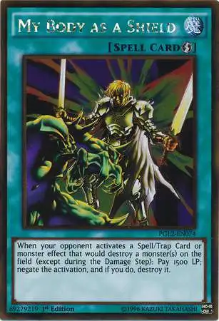 YuGiOh Premium Gold: Return of the Bling Gold Rare My Body as a Shield PGL2-EN074