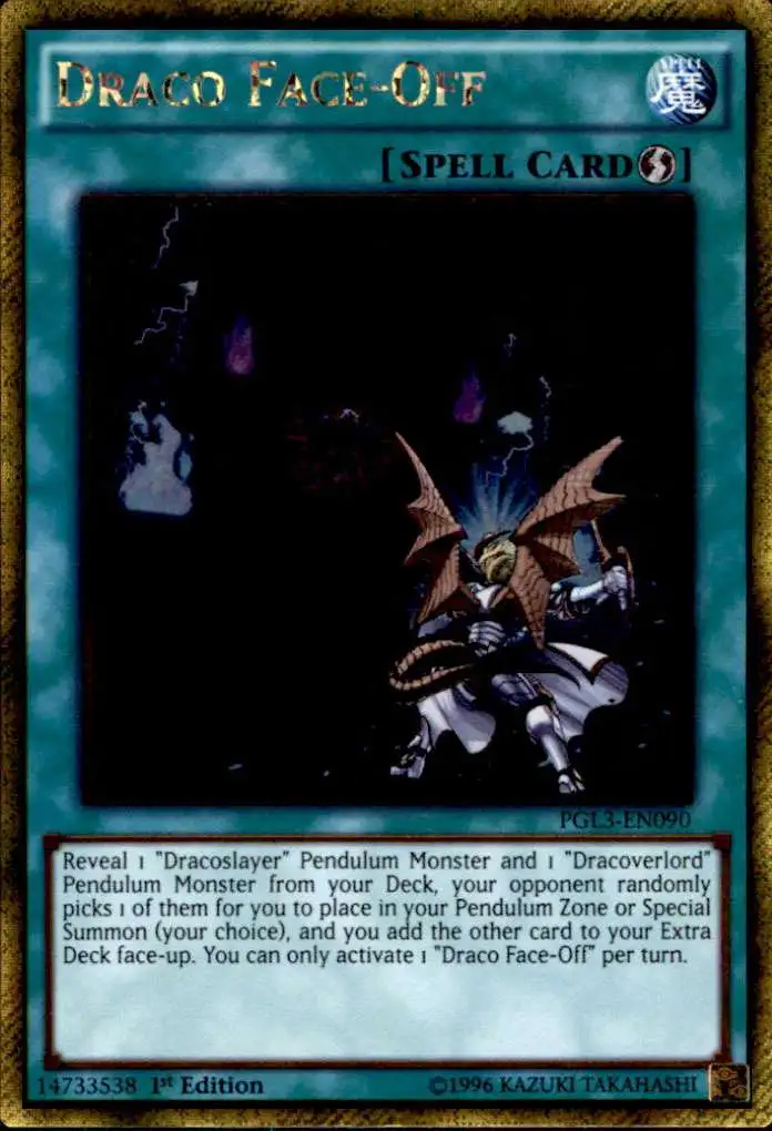 YuGiOh Premium Gold: Infinite Gold Gold Rare Draco Face-Off PGL3-EN090
