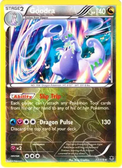 Pokemon X & Y Phantom Forces Holo Rare Goodra #77