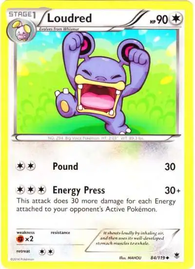 Pokemon X & Y Phantom Forces Uncommon Loudred #84