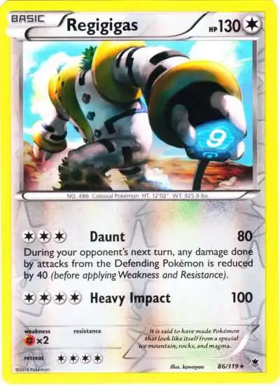 Pokemon X & Y Phantom Forces Holo Rare Regigigas #86