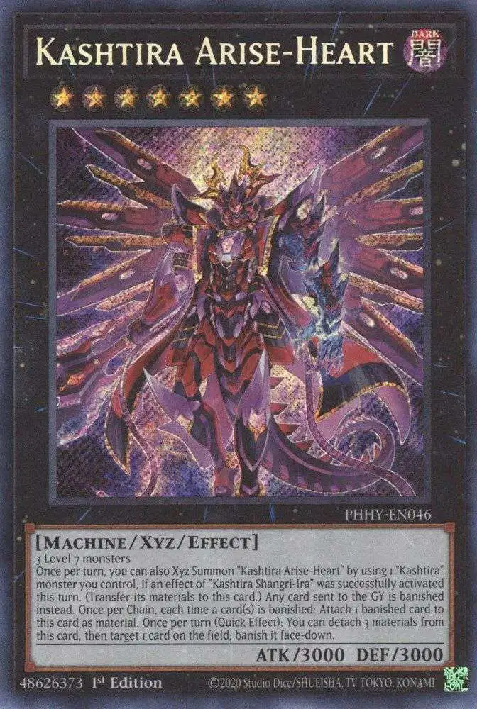 YuGiOh Trading Card Game Photon Hypernova Secret Rare Kashtira Arise-Heart PHHY-EN046
