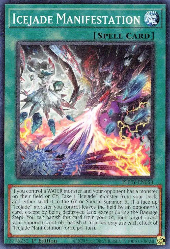 YuGiOh Trading Card Game Photon Hypernova Common Icejade Manifestation PHHY-EN053