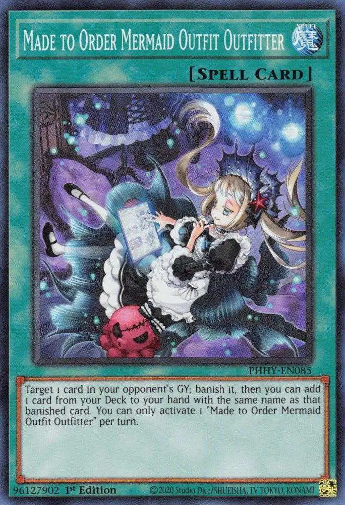 YuGiOh Trading Card Game Photon Hypernova Single Card Super Rare Made to Order Mermaid Outfit Outfitter PHHY-EN085 - ToyWiz YuGiOh Trading Card Game Photon Hypernova Single Card Super Rare Made to Order Mermaid Outfit Outfitter PHHY-EN085 - ToyWiz