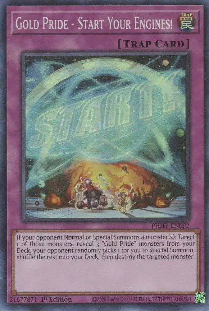 YuGiOh Trading Card Game Photon Hypernova Super Rare Gold Pride - Start Your Engines! PHHY-EN092