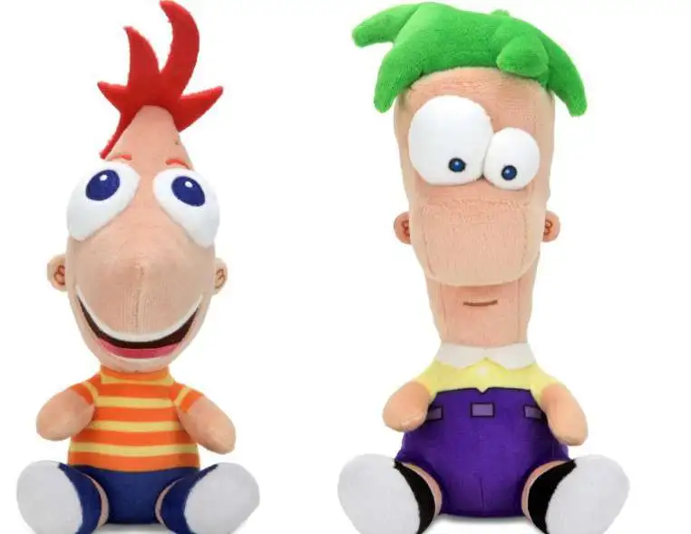 Phunny Phineas & Ferb 7.5-Inch Set of 2 Plush Figures (Pre-Order ships July)